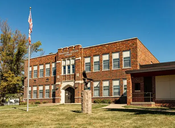 Front of woodrow wilson school building