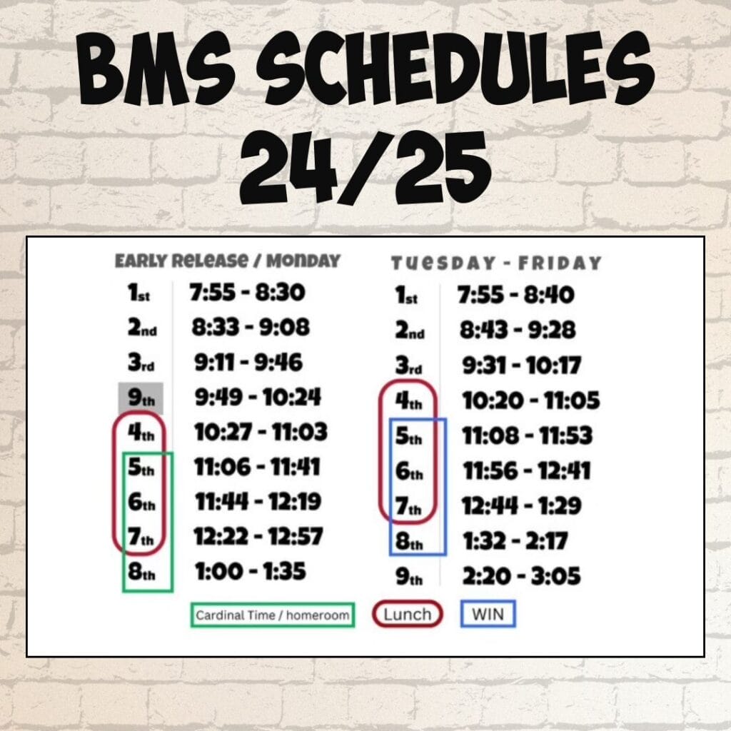 2425 BMS Schedules 1